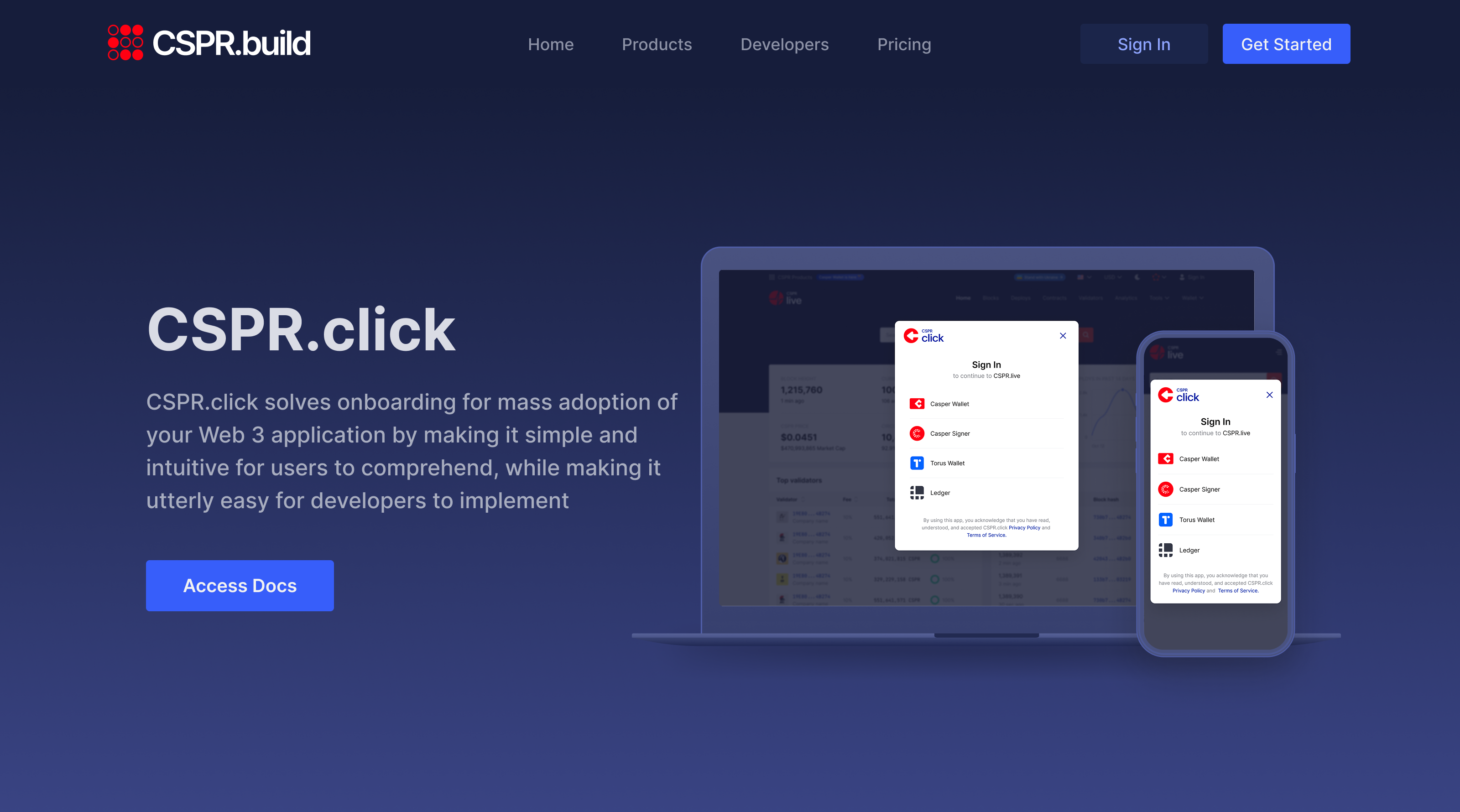 CSPR.click: Web3 authentication made simple for non-crypto-native users |  CSPR.build